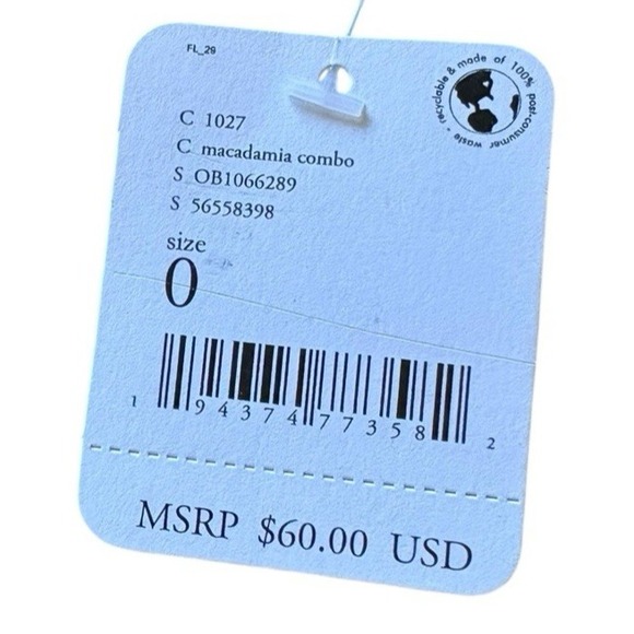 Free People  Mini Skirt Size 0 Modern Femme Macadamia Combo‎ NWT Beige Grey - Picture 7 of 8